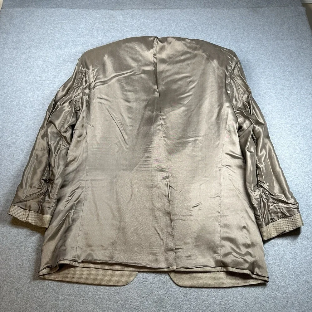 Polo University Ralph Lauren Vintage Silk/Wool Sport Coat Blazer 44R Beige NOTE